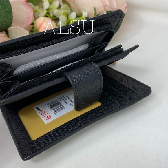 Michael Kors Bifolder ZIP Coin Wallet Le Black W - Picture 7 of 7